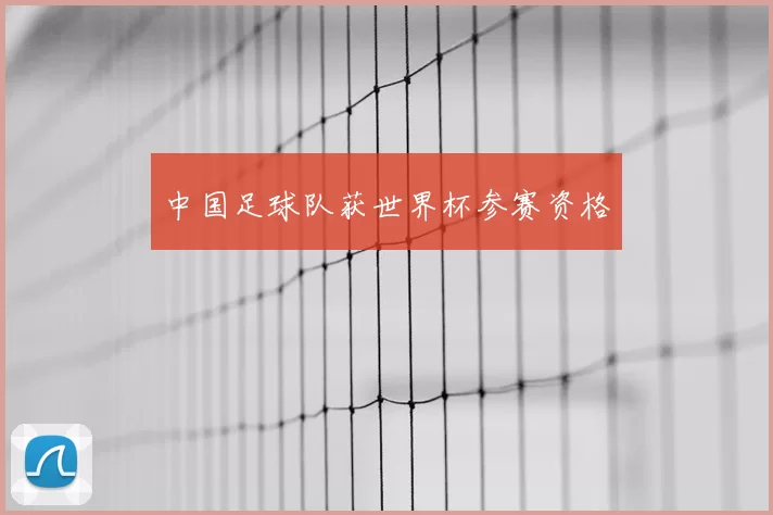 中国足球队获世界杯参赛资格